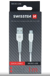 Swissten Basic Fast Charge 3A Micro USB Data and Charging Cable 1m White kaina