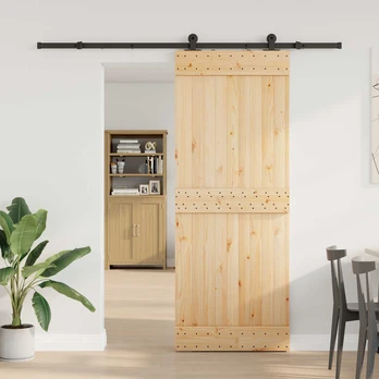 Slankios durys NARVIK 80 x 210 cm (213,5 cm) Natūrali ir juoda