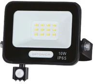 10W LED prožektorius su judesio davikliu, juodas, 4000K