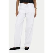 ONLY Džinsai Gianna 15363227 Balta Balloon Fit
