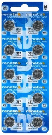 Renata 357 (SR44W) baterijos 10 vnt.