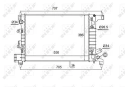 Variklio radiatorius NRF NRF 58504