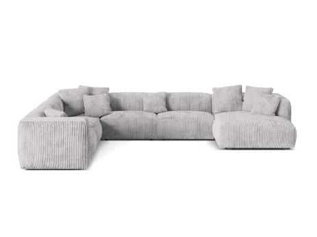 Modular Left Corner Sofa, "Martina", 6 Seats, 404x312x75, Light Grey