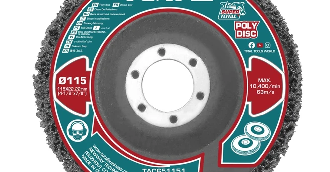 Poliravimo diskas TOTAL, 115x22 mm, TAC651151