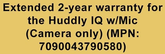 Ext. 2-yr warr. Huddly IQ w/Mic (Camera only)