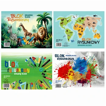 LEAN SCHOOL Blok rysunkowy balta A4 20 kartek 80g PROTOS