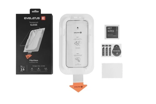 Aizsargstikls Evelatus Apple iPhone 17 Pro Flip Glass Magic Easy Install Box - Screen Protector EVEAPP17PFGMBSP ()