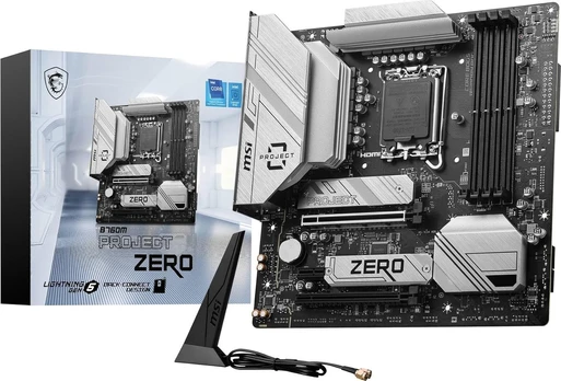 Pagrindinė plokštė MSI B760M PROJECT ZERO (B760,S1700,mATX,DDR5)