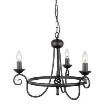 Pakabinamas šviestuvas Elstead Lighting Harlech HR3A-BLACK