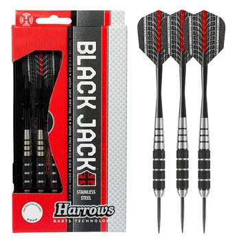 HARROWS Black JACK, 22gK Steel Tip smiginio strėlytės