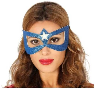 Fiesta Heltinde maske blå