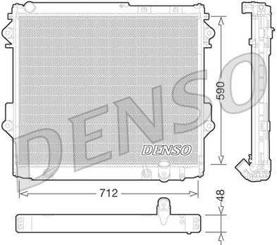 Radiatorius, variklio aušinimas DENSO DRM50075