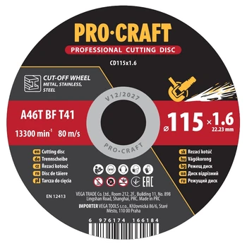 Pjovimo diskas „ProCraft CD115x1.6”