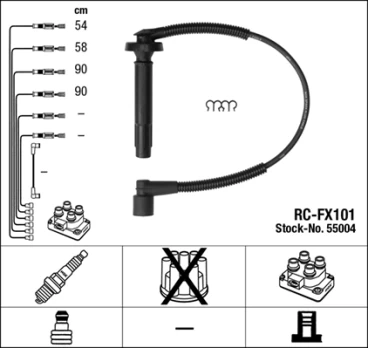 NGK RC-FX101 55004 Ignition lead set