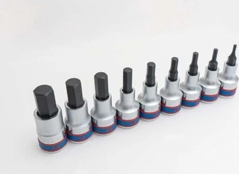 Antgaliai Hex Imbus 1/2" 9 vnt. metalinėje kasetėje