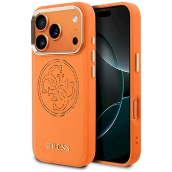Dėklas Guess PU Perforated 4G Case for iPhone 17 Pro Max Oranžinis