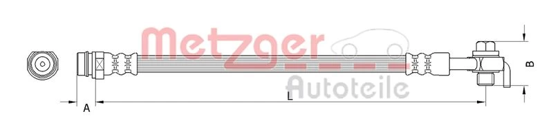 Stabdžių žarnelė METZGER 4110800