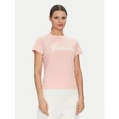 Guess Marškinėliai V5GI02 K9RM1 Rožinė Slim Fit