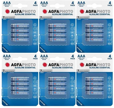 Elementai šarminiai AgfaPhoto Essential AAA 24vnt
