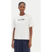 Tommy Hilfiger Marškinėliai Script WW0WW47819 Écru Regular Fit