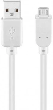 Kabelis USB Goobay USB-A - micro-B 3 m Baltas (RB96194)