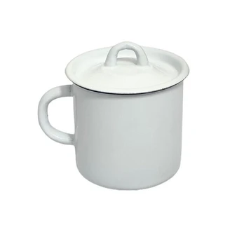 Emaliuotas puodelis su dangteliu, 1 l