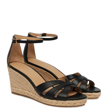 Espadrilės moterims, Juoda, Nellie-espadrilles-wedge