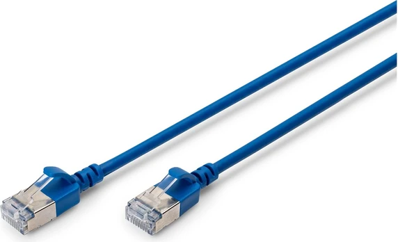DIGITUS Patchkabel CAT 6A F/FTP Slim 0,50m blau