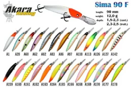 Vobleriai Akara Sima 90F, 90 mm, 12 g