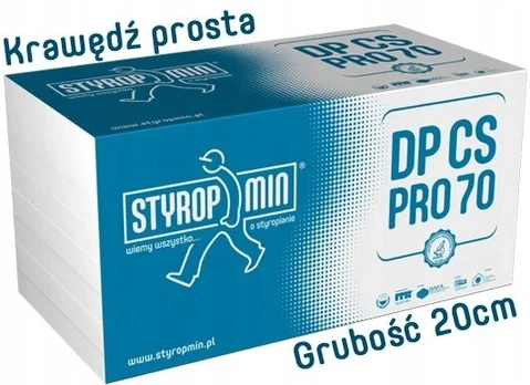 Styrofoam stogas grindys eps 70 styropmin dp cs pro 70, storis 20 cm, lygus