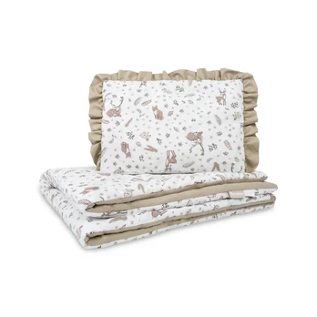 Sensillo 2 dalių lopšiuko patalynės komplektas, forest beige