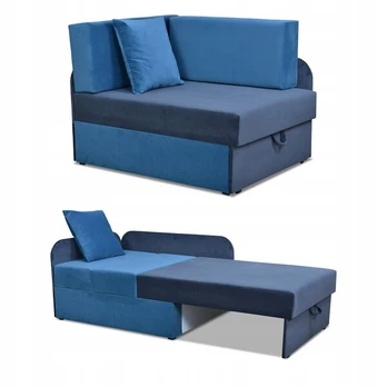 Vaikiška kampinė sofa-lova Denis Duo, mėlyna