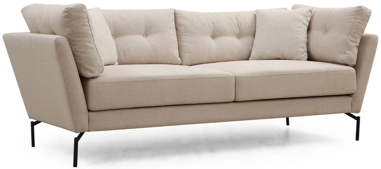 Trivietė sofa Mapa-Cream Kremas