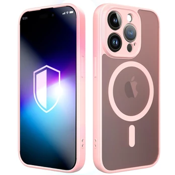Dėklas 3MK Misty MagCase do Apple iPhone 14 Pro rožinis