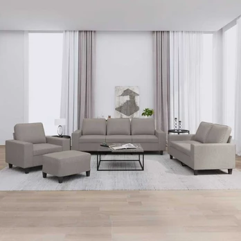 Sofa Sofos komplektas, 4 dalių, taupe spalvos, audinys
