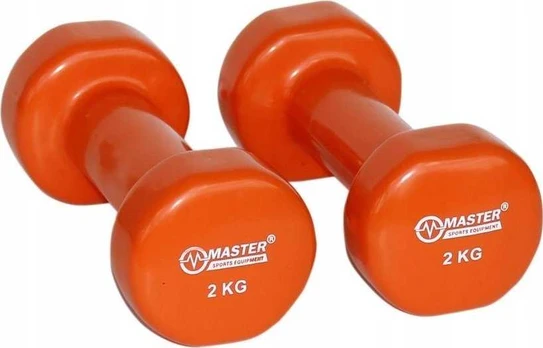 Master vinilu padengti ketaus hanteliai 2kg x2