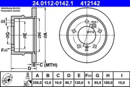 ATE 24.0112-0142.1 Brake Disc