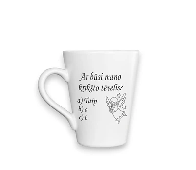 Puodelis „Ar būsi mano krikšto tėvelis?“
