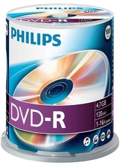 Duomenų laikmena Philips, 4.7 GB, 100vnt.