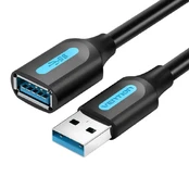 USB 3.0 vyriškas-vyriškas ilgintuvas Vention CBHBF 1 m juodas PVC kaina