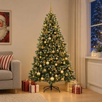Dirbtinė kalėdinė eglutė su rutuliuku 210 cm 300 LED