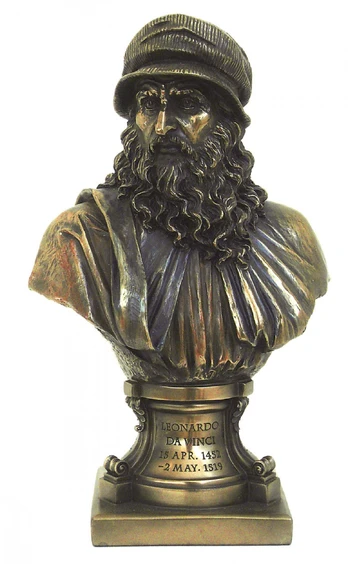 Leonardo da Vinčio biustas. Aukštis 24cm.