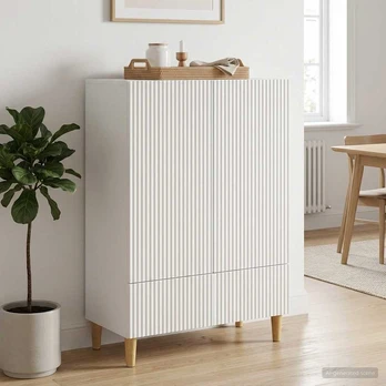Kabalas su stalčių Balta 66 x 34,5 x 95 cm Apdirbta mediena