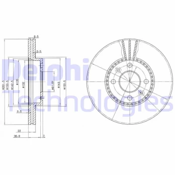 Stabdžių diskas DELPHI BG2693