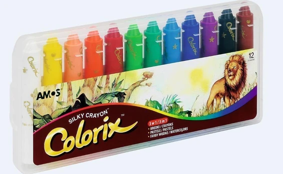 Amos Crayons 3in1 meninės 12 spalvų