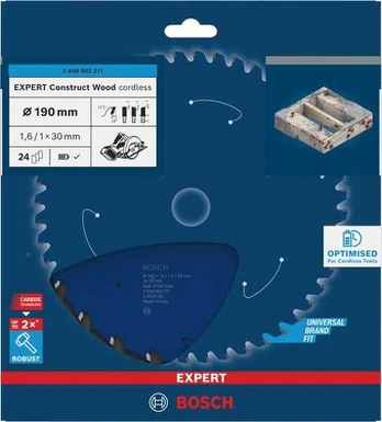 Bosch Expert Construct. Wood 190x30x1.6/1 24T