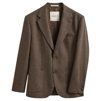 Švarkas vyrams, Ruda, Wool herringbone suit jacket