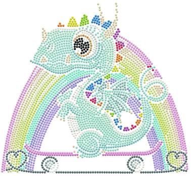 DIAMOND DOTS kūrybinis rinkinys piešimas deimantais Dragon Skate, 2000+ deimantų, DTZ3.008