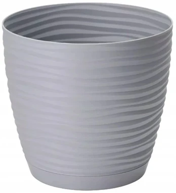 Gėlinė "sahara Petit" su lėkšte, 27 cm, kreminė