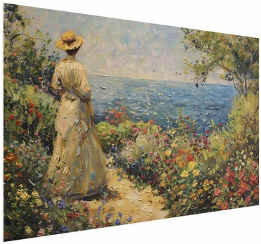 Artgeist Plakatas - Nostalgic impression - a pensive woman contemplating